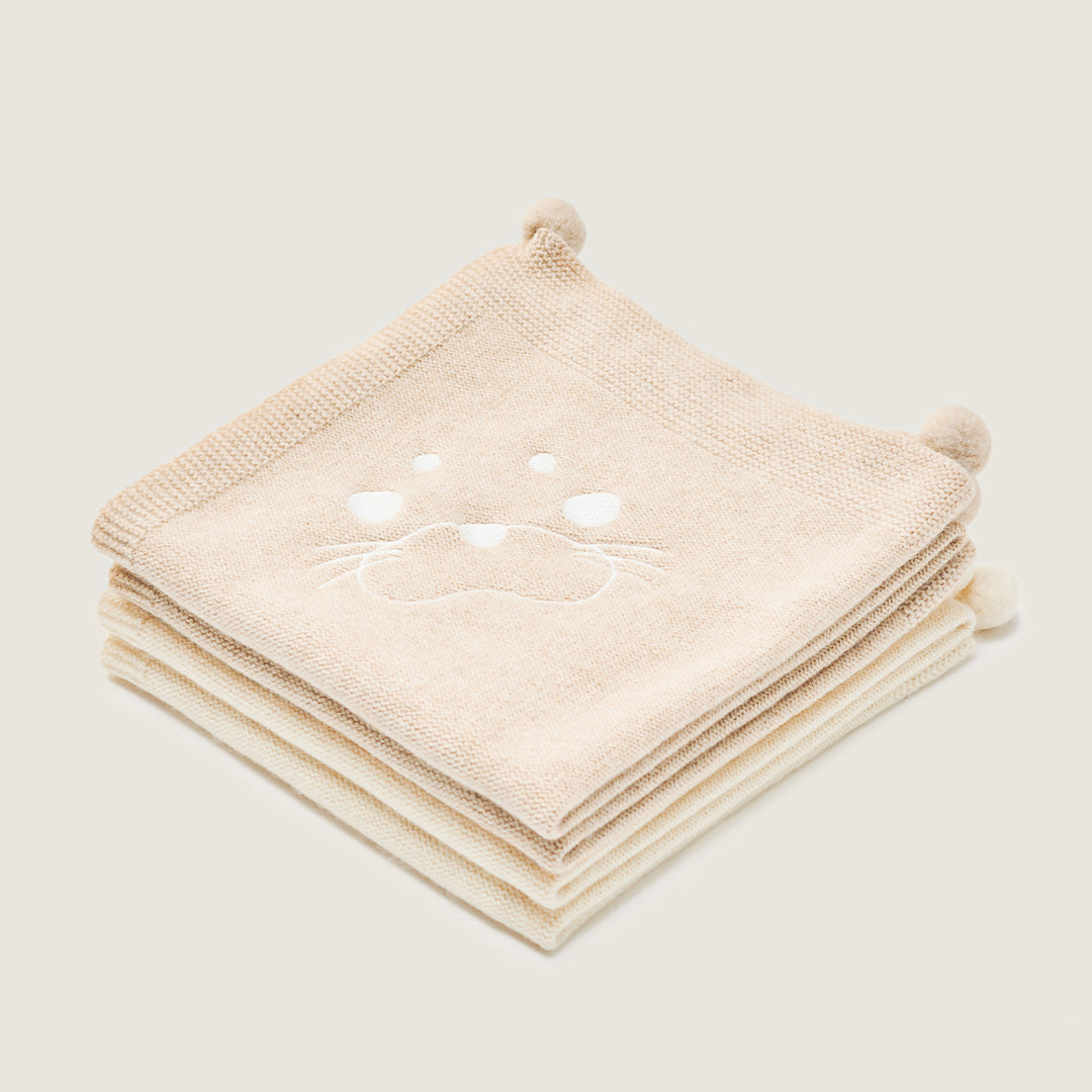 Cashmere Baby Blanket With Pompom (NEW)