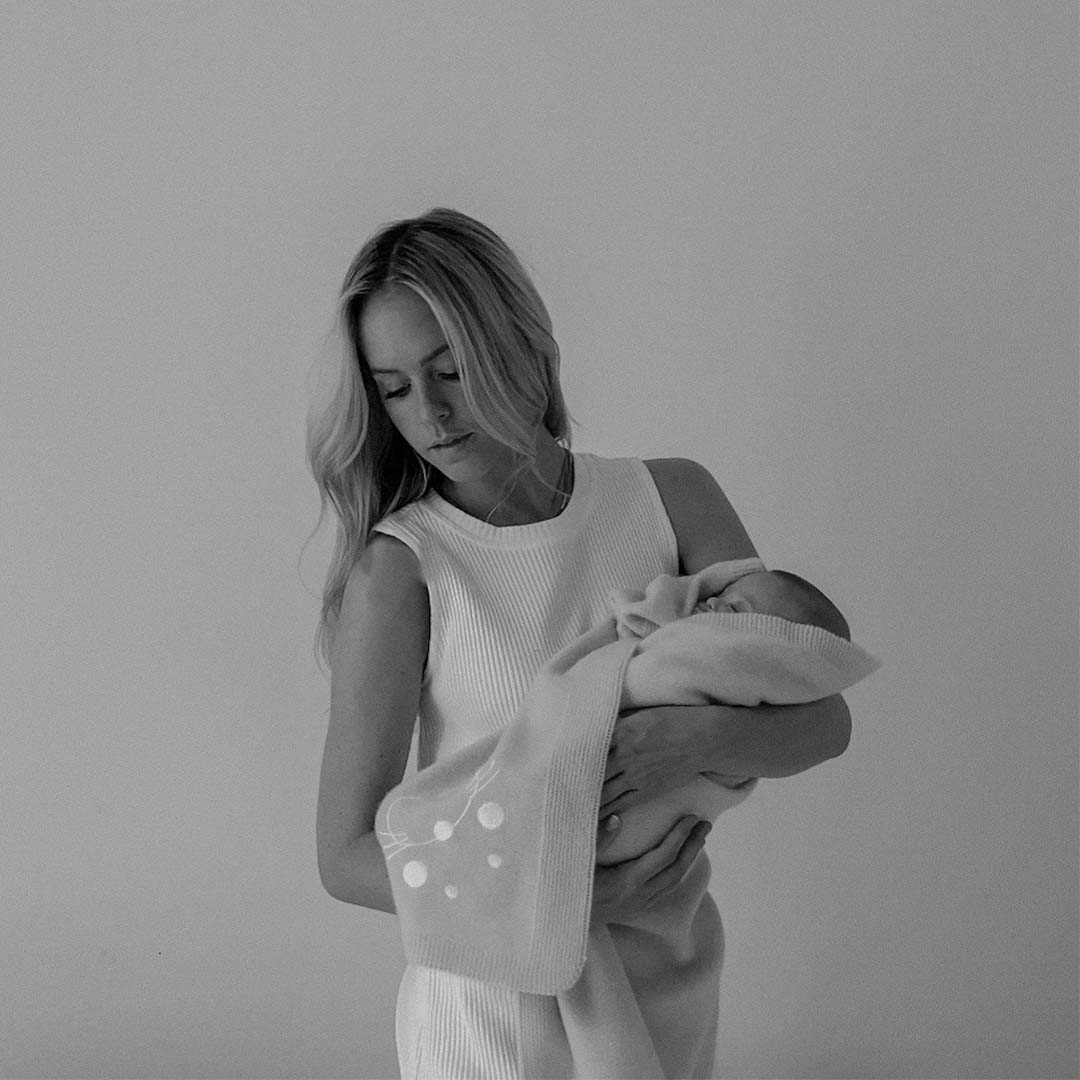 Cashmere Baby Blanket With Pompom (NEW)